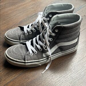 Vans Charcoal and White High-Top Sneakers